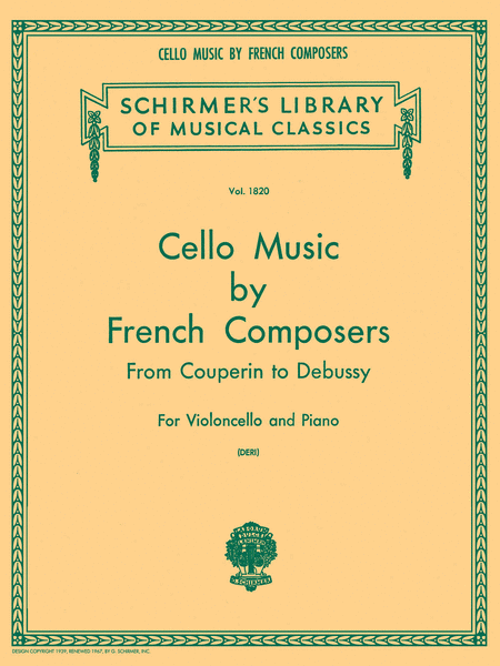 Cello Music by French Composers by Various Piano Accompaniment - Sheet Music