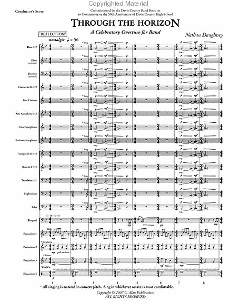 Through the Horizon Concert Band scores gallery preview page 2