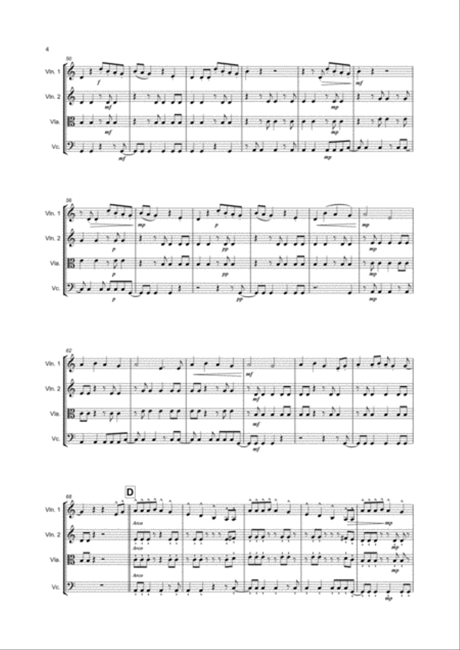 Shake It Off String Quartet scores gallery preview page 4