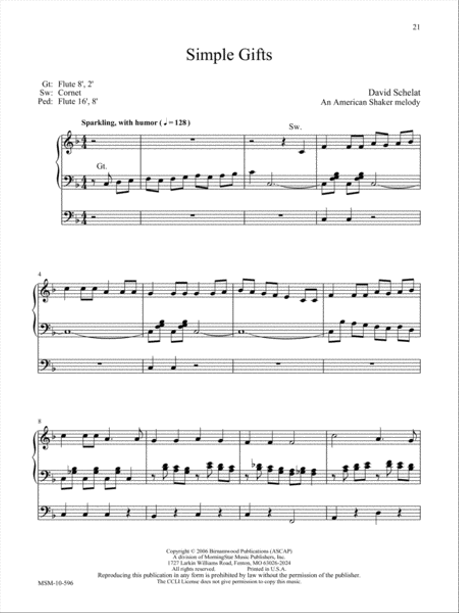 A Mighty Fortress: Seven Hymn Preludes for Organ Organ Solo scores gallery preview page 9