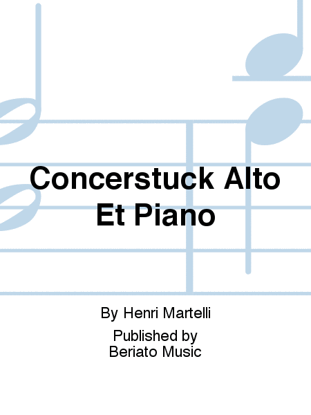 Concerstuck Alto Et Piano