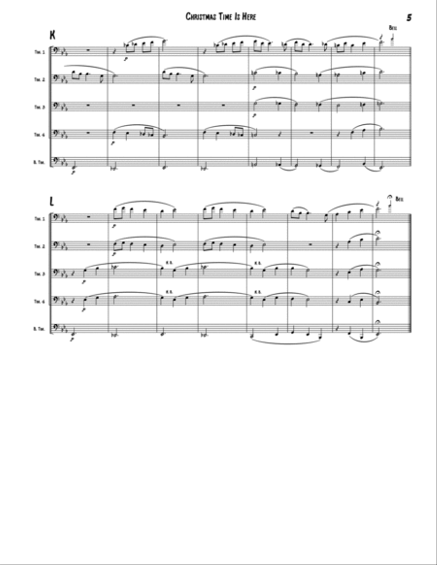 Christmas Time Is Here Trombone scores gallery preview page 5