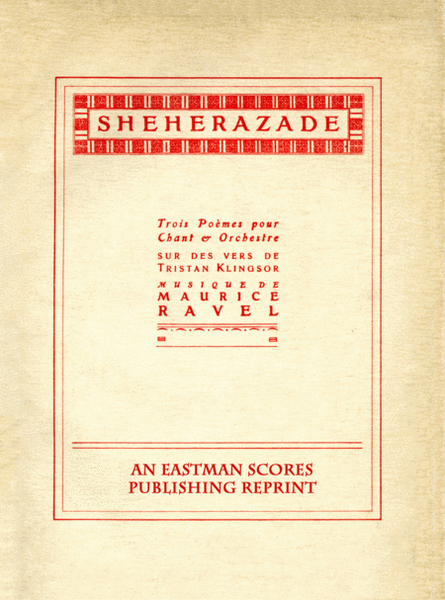 Sheherazade : trois poemes pour chant & orchestre