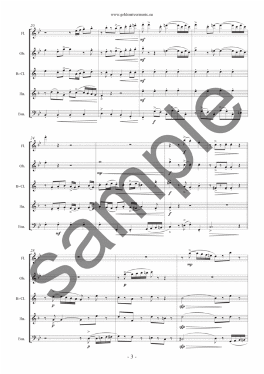 Eine kleine Tangomusik Eine kleine Tangomusik Woodwind Quintet scores gallery preview page 4