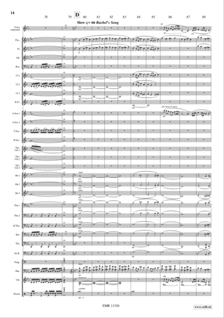 Blade Runner Concert Band scores gallery preview page 15