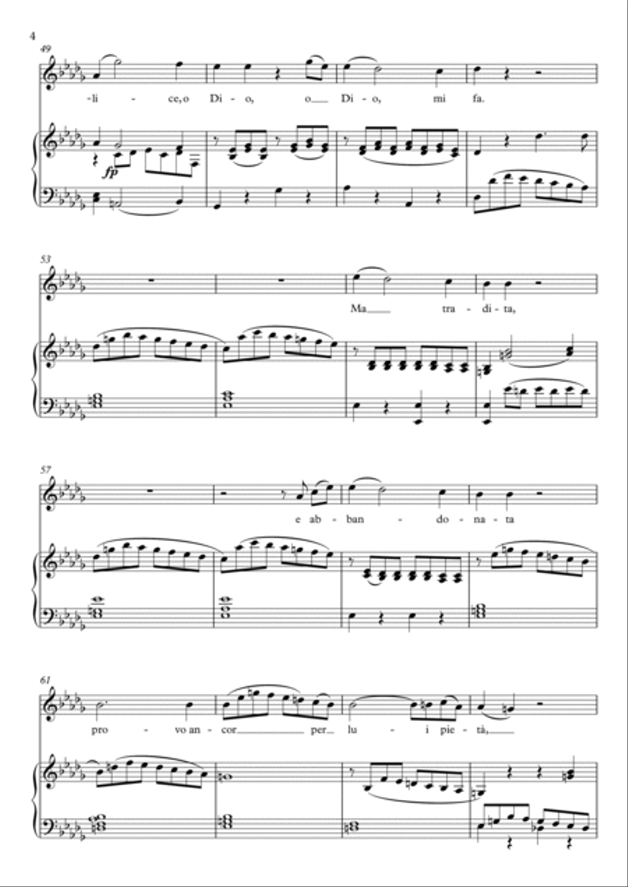 Mi tradi quell'alma ingrata - Don Giovanni (Db Major) Soprano Voice scores gallery preview page 5