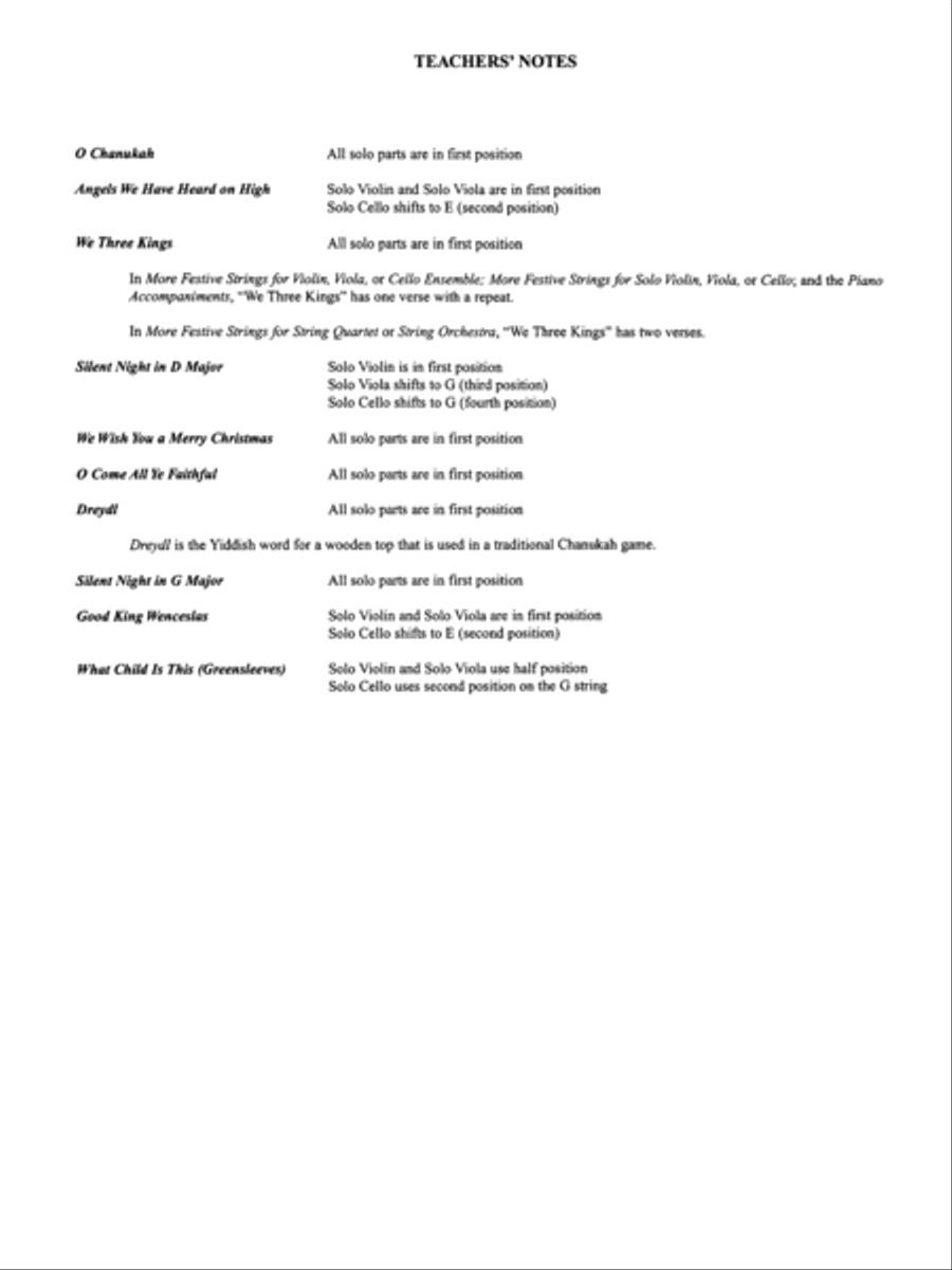 More Festive Strings for Solo Instruments Viola Solo scores gallery preview page 9