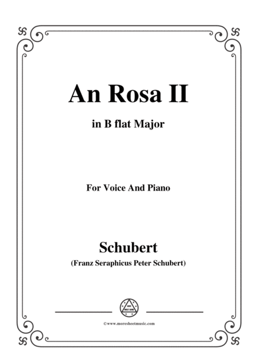 Schubert-An Rosa II (To Rosa),D.316,in B flat Major,for Voice&Piano image number null