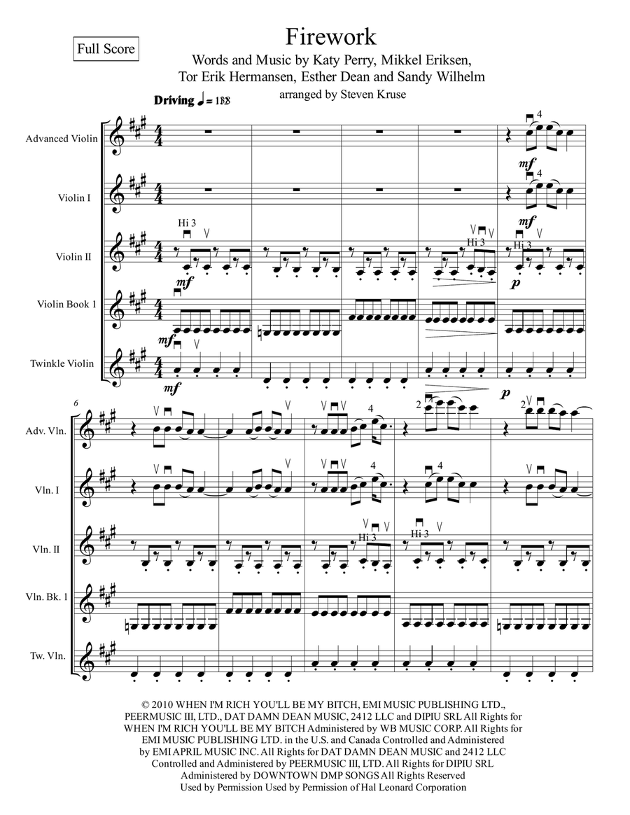 Firework Firework Small Ensemble scores gallery preview page 3