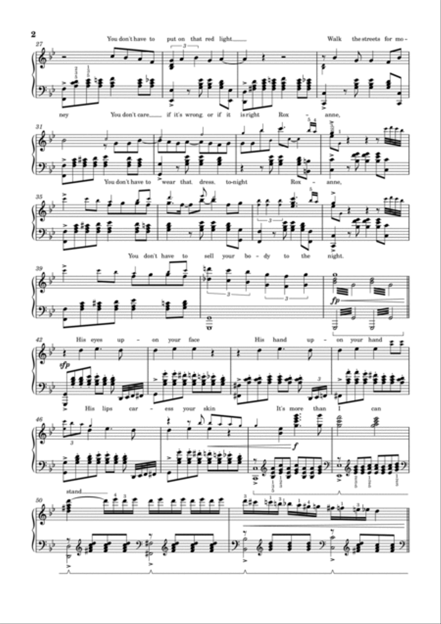 El Tango De Roxanne Piano Solo scores gallery preview page 2