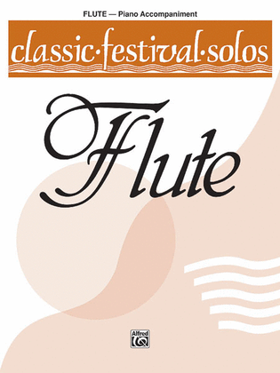 Book cover for Classic Festival Solos (C Flute), Volume 1