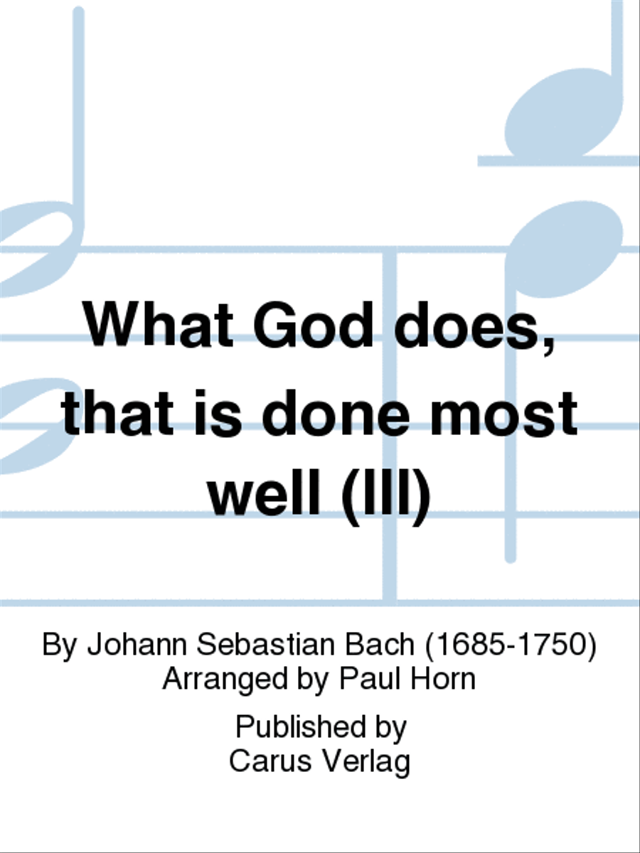 Whatever God ordains is right (Was Gott tut, das ist wohlgetan) Double Bass scores gallery preview page 1