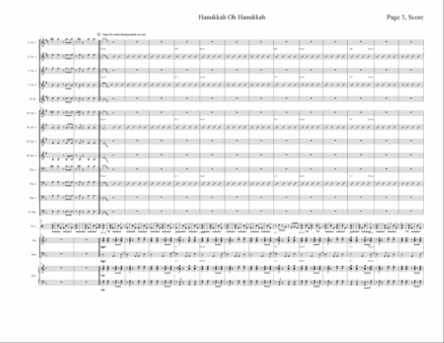 Hanukkah Oh Hanukkah Jazz Ensemble scores gallery preview page 5