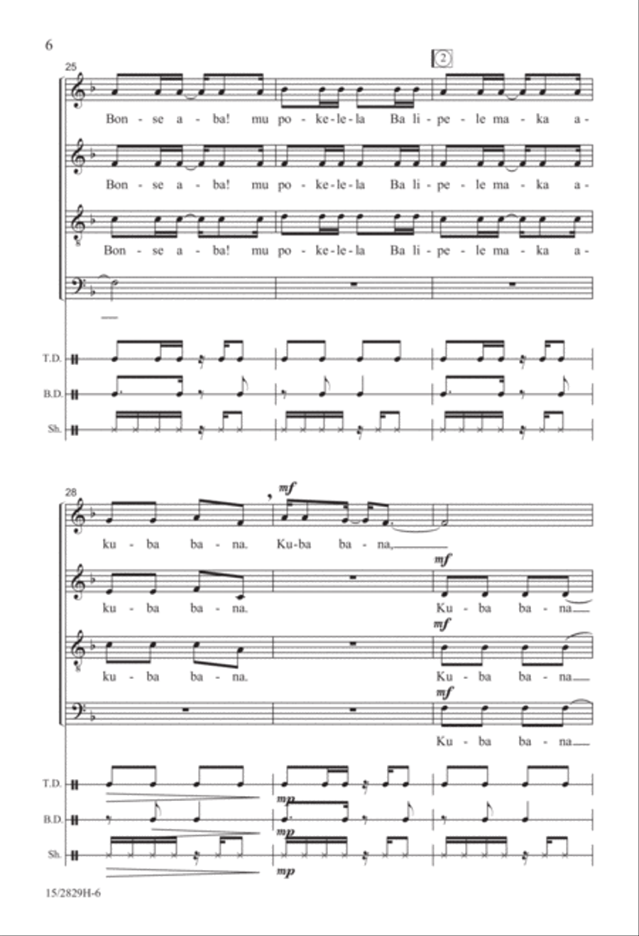 Bonse Aba 4-Part scores gallery preview page 6