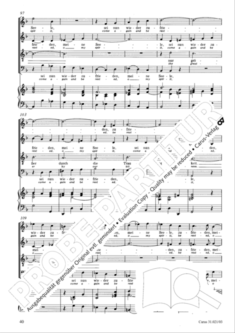 Lord my God, my heart and soul were sore distressed (Ich hatte viel Bekummernis) STB scores gallery preview page 41