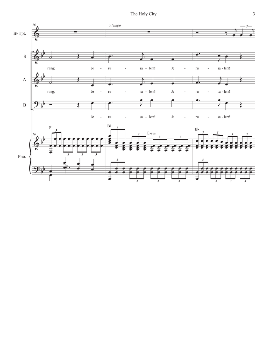 The Holy City (Vocal Trio - (SAB) 3-Part scores gallery preview page 3