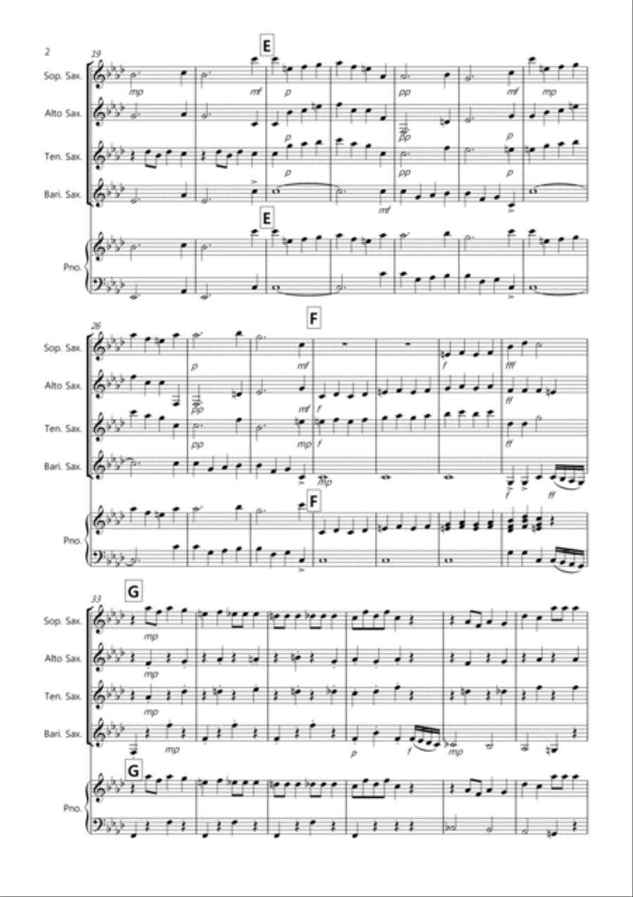 Dance of the Sugar Plum Fairy (fantasia from Nutcracker) for Saxophone Quartet Saxophone Quartet scores gallery preview page 2