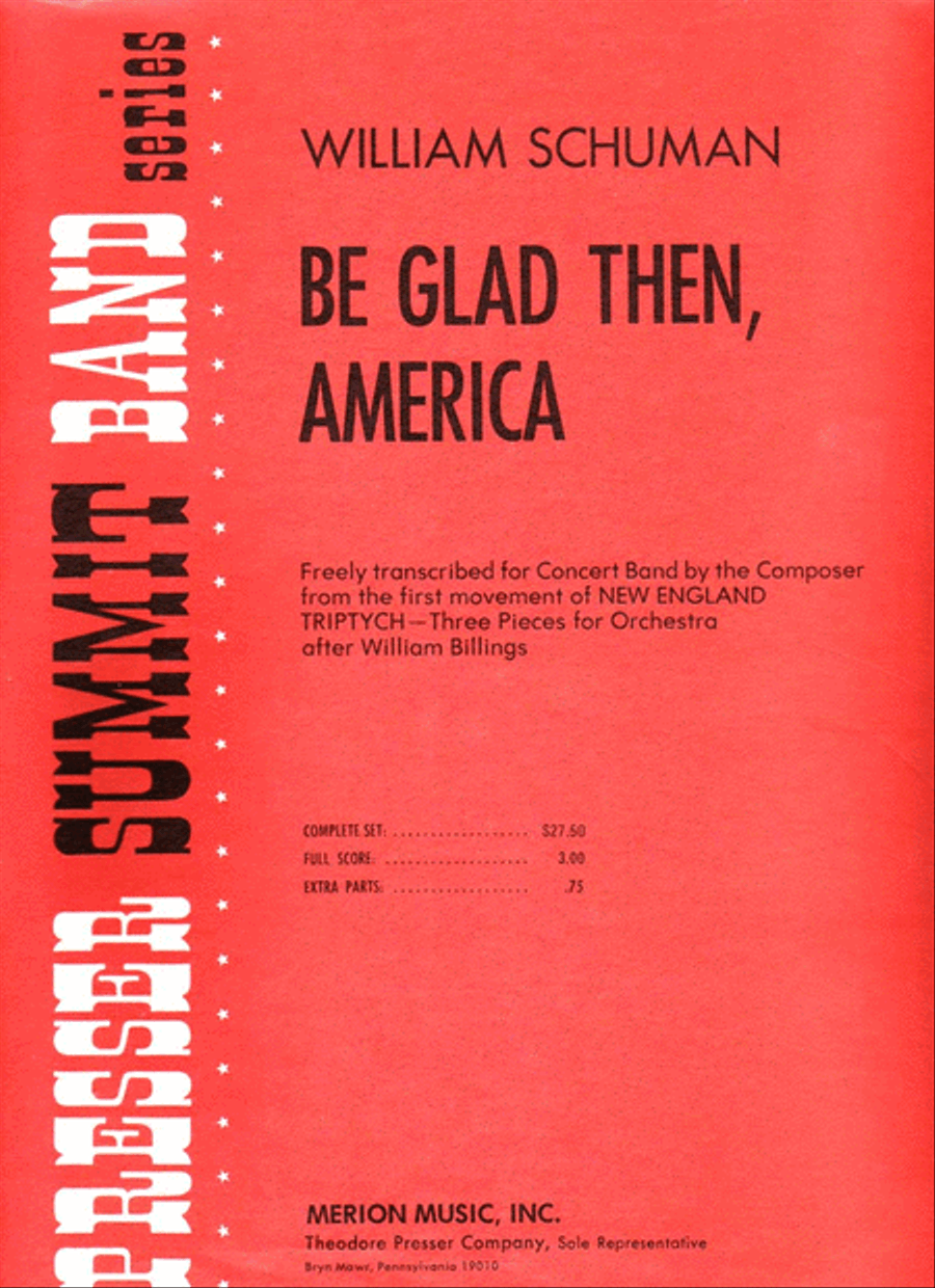 Be Glad Then, America Be Glad Then, America Concert Band scores gallery preview page 1