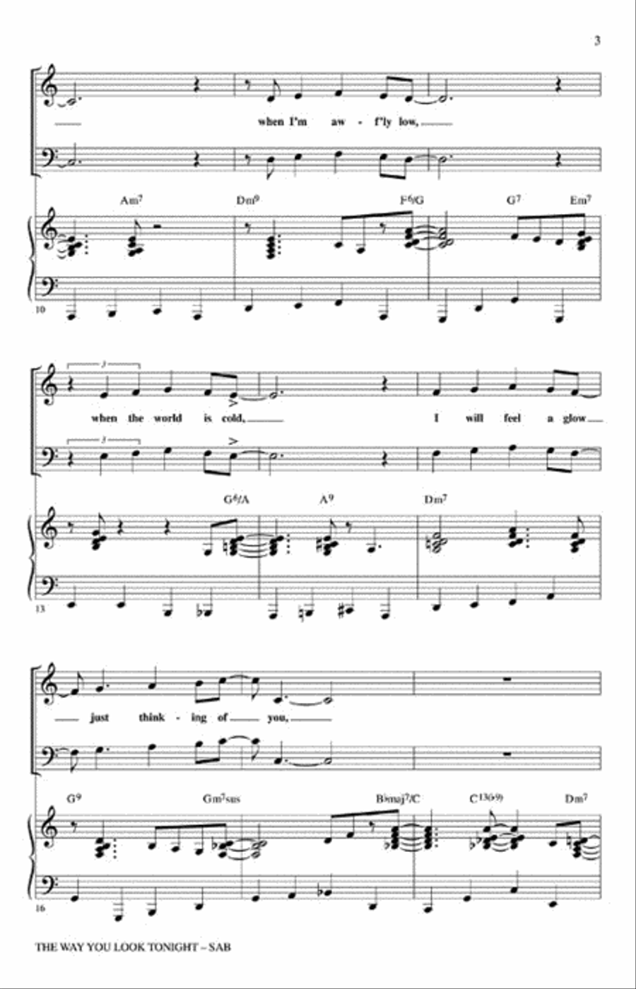 The Way You Look Tonight The Way You Look Tonight 3-Part scores gallery preview page 4