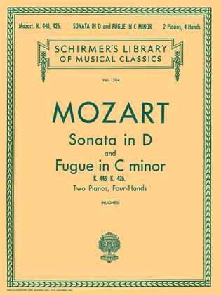 Book cover for Sonata in D (K.448); Fugue in C Minor (K.426)