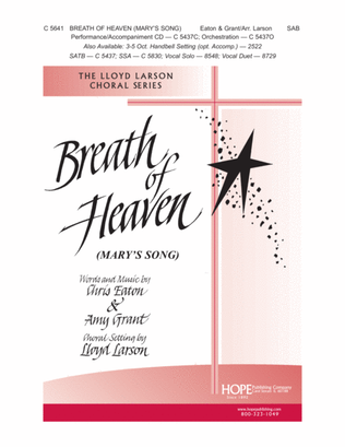 Book cover for Breath of Heaven (Mary's Song)