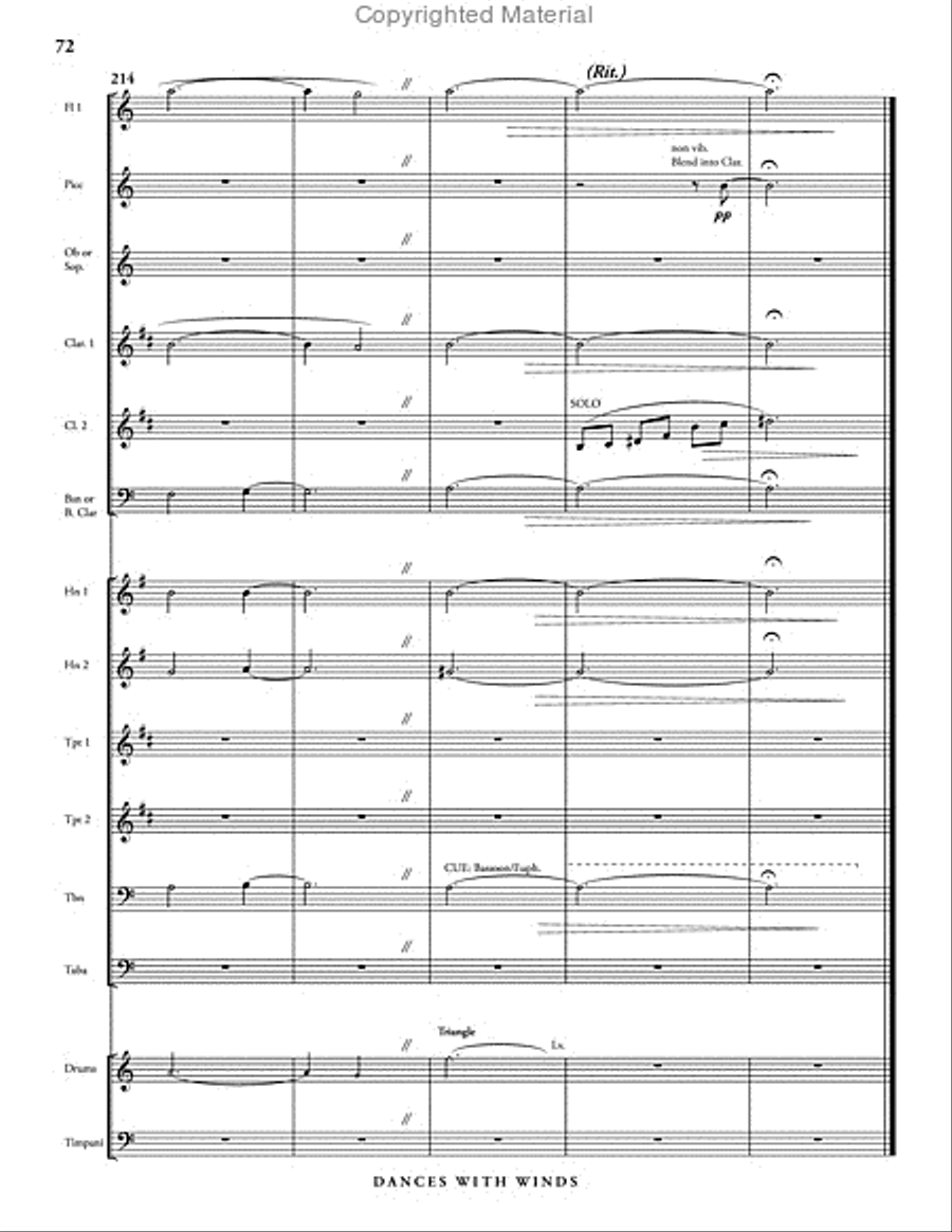 Dances with Winds Dances with Winds Concert Band scores gallery preview page 78