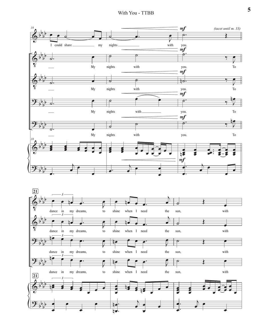 With You With You TTBB scores gallery preview page 5