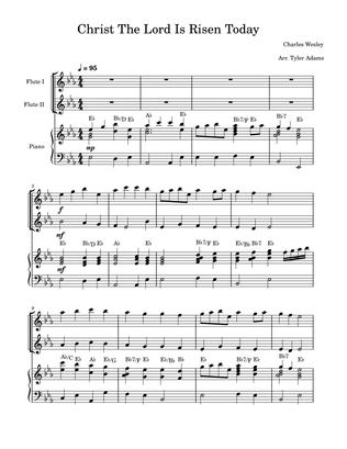 Christ The Lord Is Risen Today (Flute Duet with Piano)