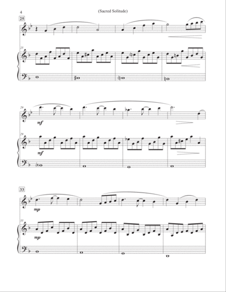 Sacred Solitude - Alto Flute & Piano Flute Solo scores gallery preview page 4