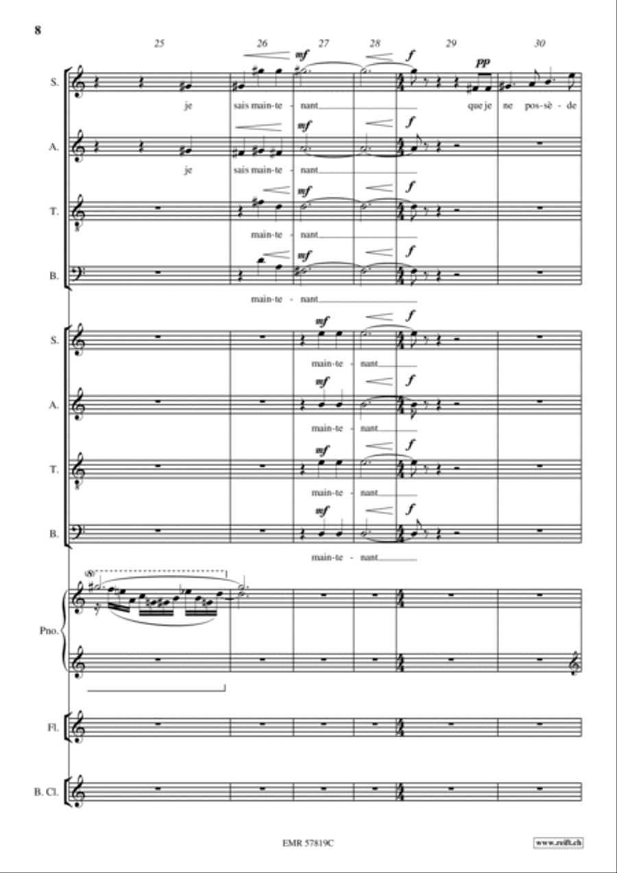 Je sais maintenant que je ne possede rien Mixed Choir scores gallery preview page 9