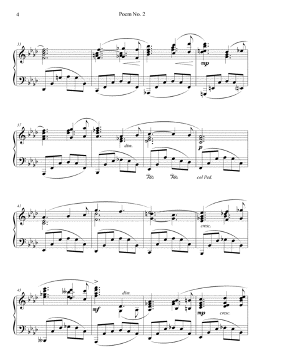 Poem No. 2 for Piano Piano Solo scores gallery preview page 4