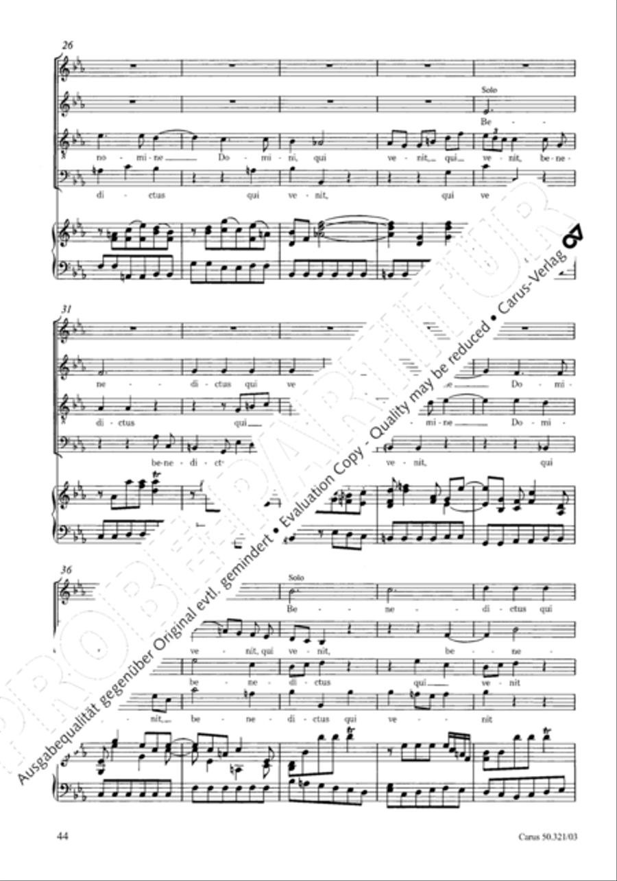 Requiem in C minor 4-Part scores gallery preview page 51