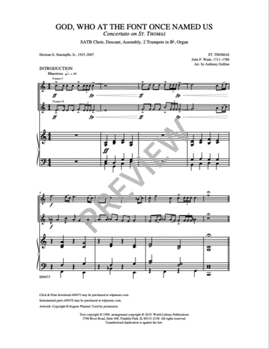 God Who at the Font Once Named Us 4-Part scores gallery preview page 6