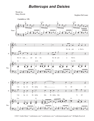 Buttercups And Daisies (Duet for Tenor and Bass solo)