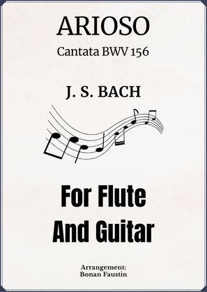 Book cover for ARIOSO (CANTATA BWV 156) FOR FLUTE AND GUITAR