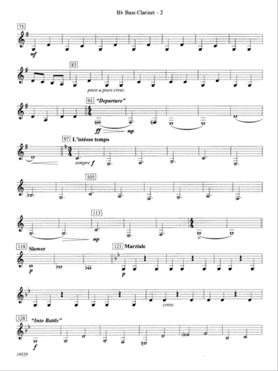 The Road Unknown: B-flat Bass Clarinet Concert Band scores gallery preview page 2