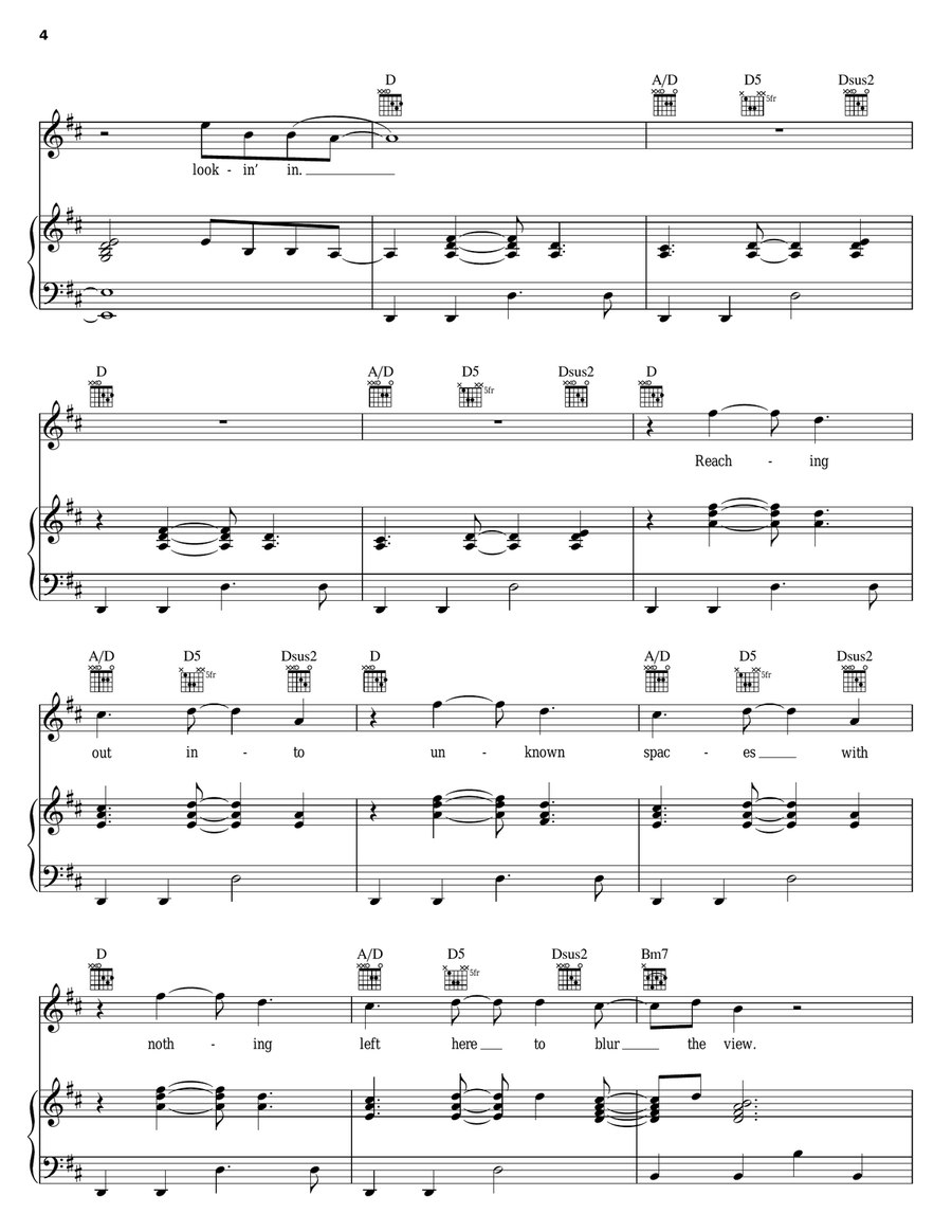 Outside Looking In Outside Looking In Piano, Vocal, Guitar scores gallery preview page 4