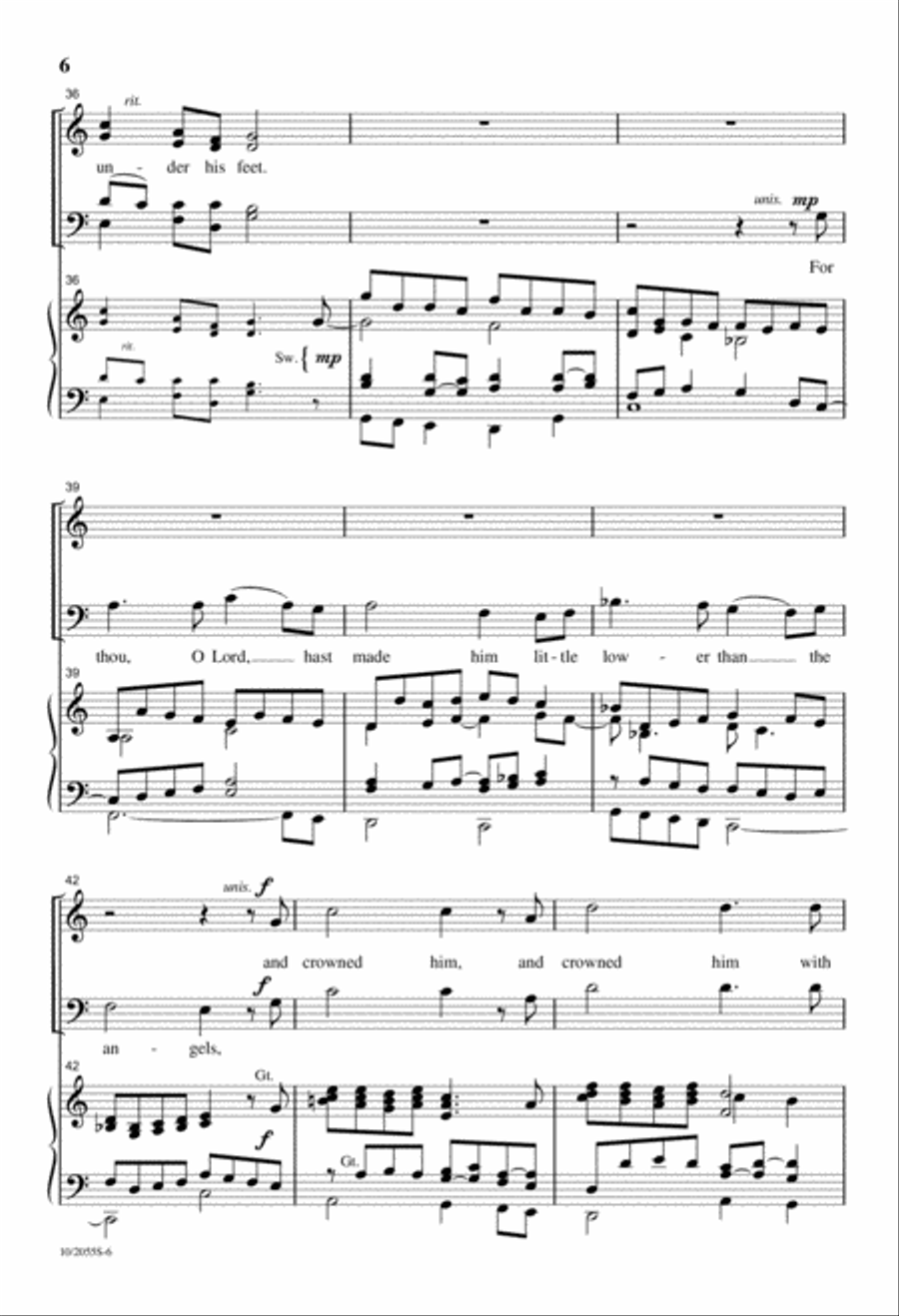 Psalm 8 4-Part scores gallery preview page 6
