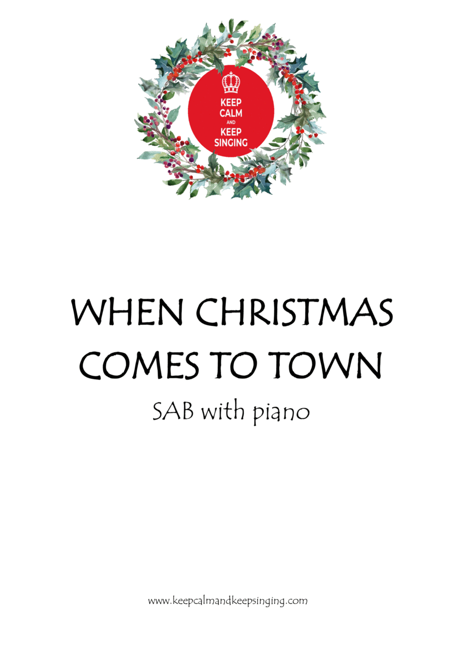 When Christmas Comes To Town 3-Part scores gallery preview page 1