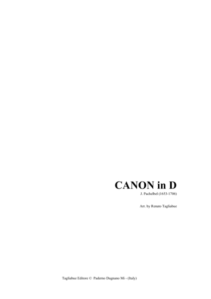 PACHELBEL - CANON in D - Arr. for Organ 3 staff image number null