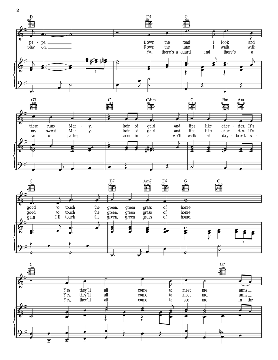 Green Green Grass Of Home Acoustic Guitar scores gallery preview page 2
