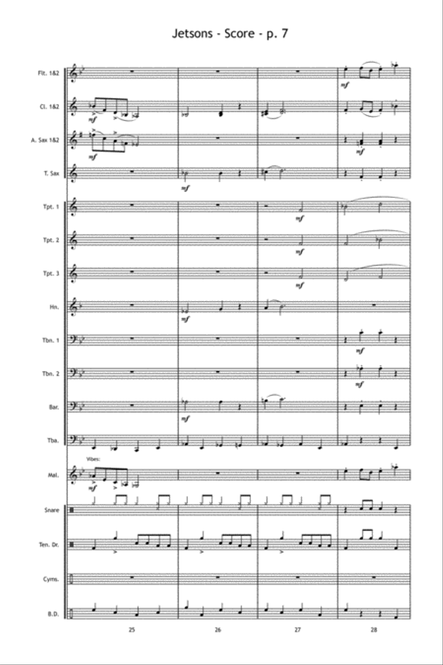 Jetsons Marching Band scores gallery preview page 8
