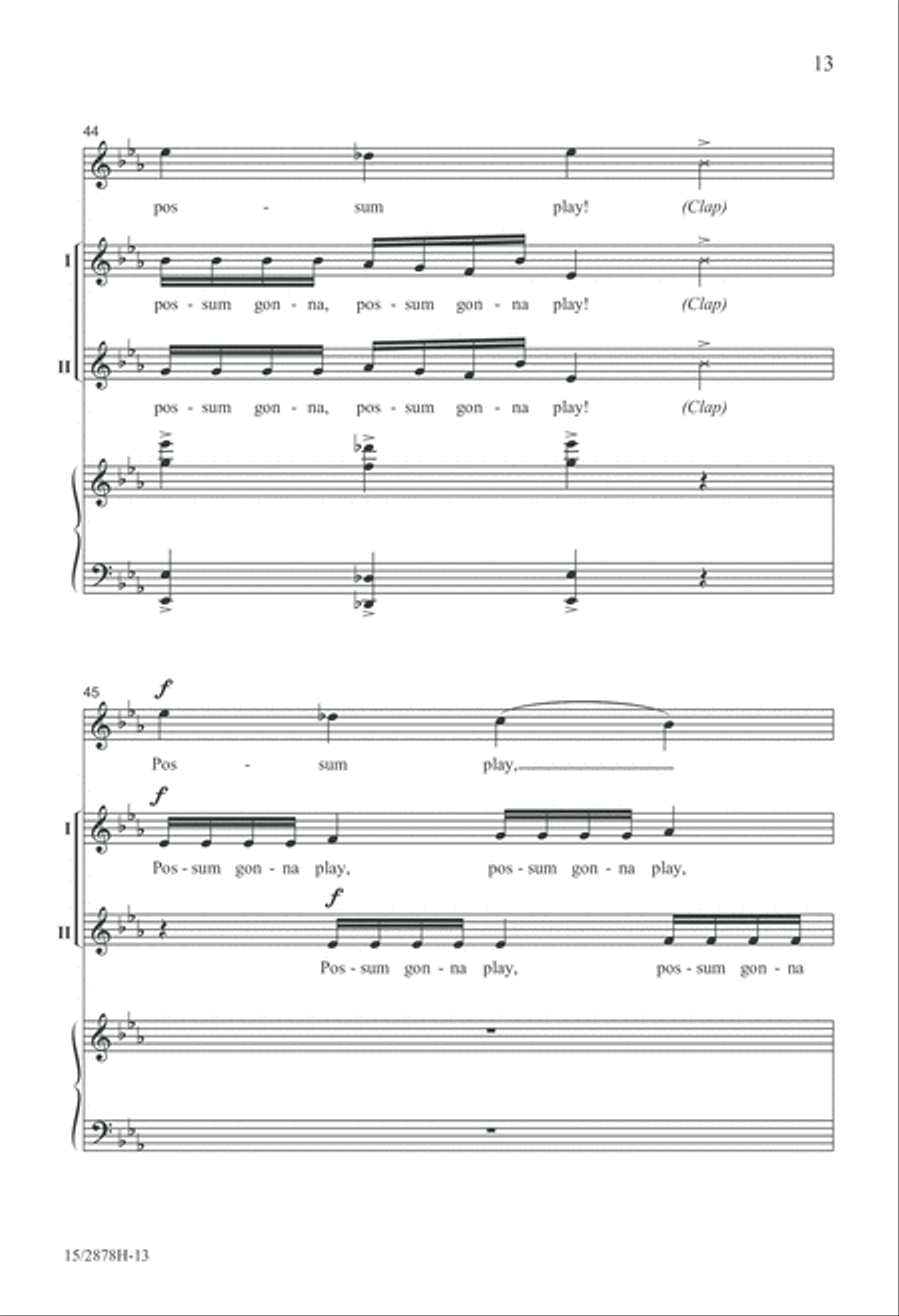 Possum Gonna Play... 2-Part scores gallery preview page 14