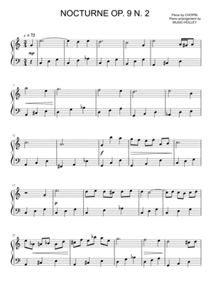 Chopin - Nocturne op.9, n.2 (in C, easy piano sheet)