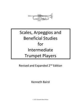 Book cover for Scales, Arpeggios, and Beneficial Studies for Intermediate Trumpet Players (Revised and Expanded 2nd