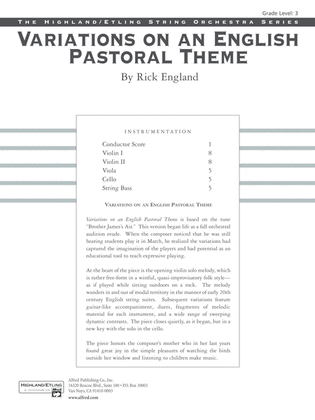 Variations on an English Pastoral Theme: Score