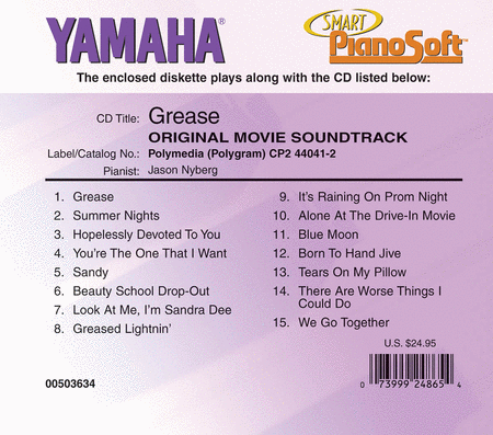 Grease - Original Movie Soundtrack - Piano Software