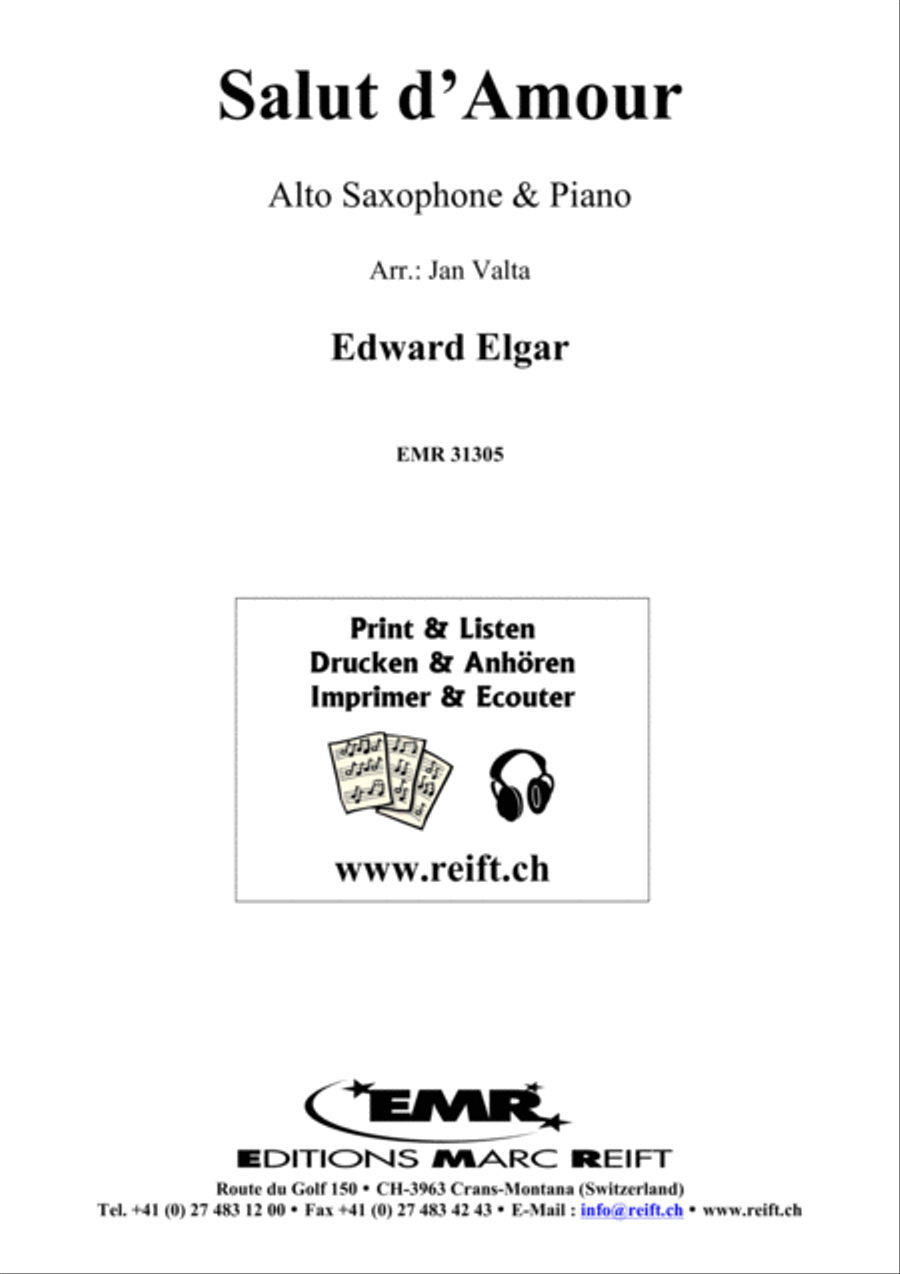 Salut d'Amour Alto Saxophone scores gallery preview page 1