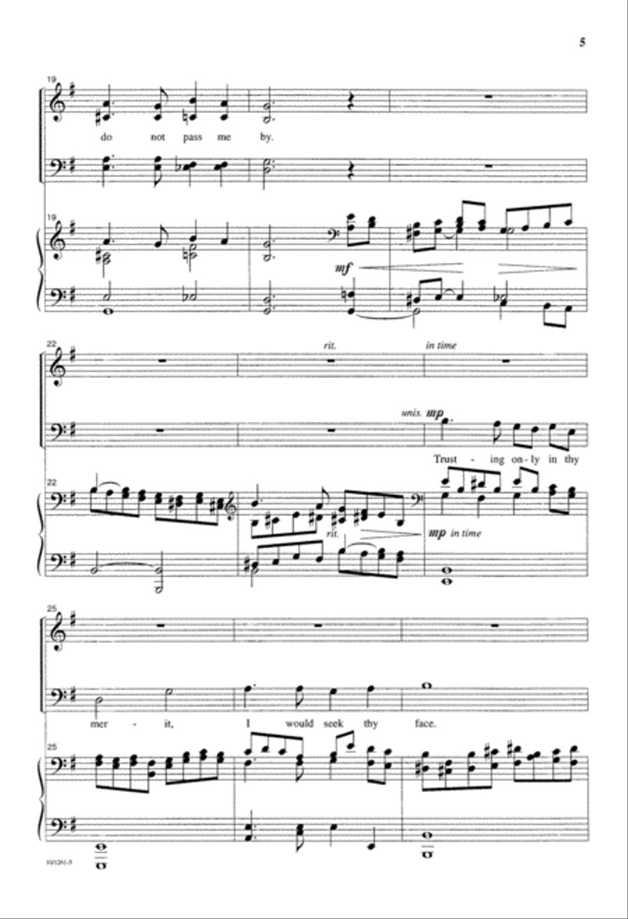 Pass Me Not, O Gentle Savior 4-Part scores gallery preview page 5