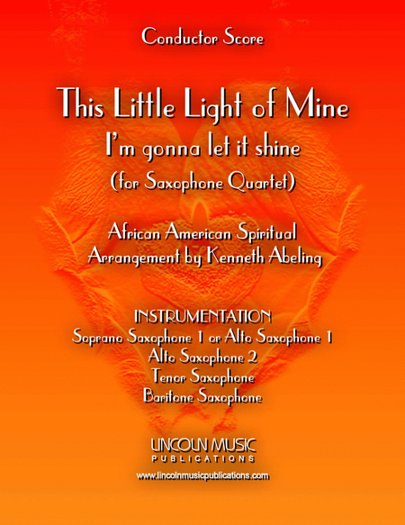 This Little light of Mine (for Saxophone Quartet SATB or AATB) image number null
